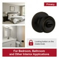 thumbnail image 4 of Design House Terrace Oil Rubbed Bronze Privacy Bed and Bath Door Knob, 4 of 11