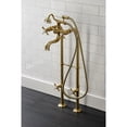 thumbnail image 2 of Kingston Brass CCK246K7 Essex Freestanding Clawfoot Tub Faucet Package with Supply Line, Brushed Brass, 2 of 7