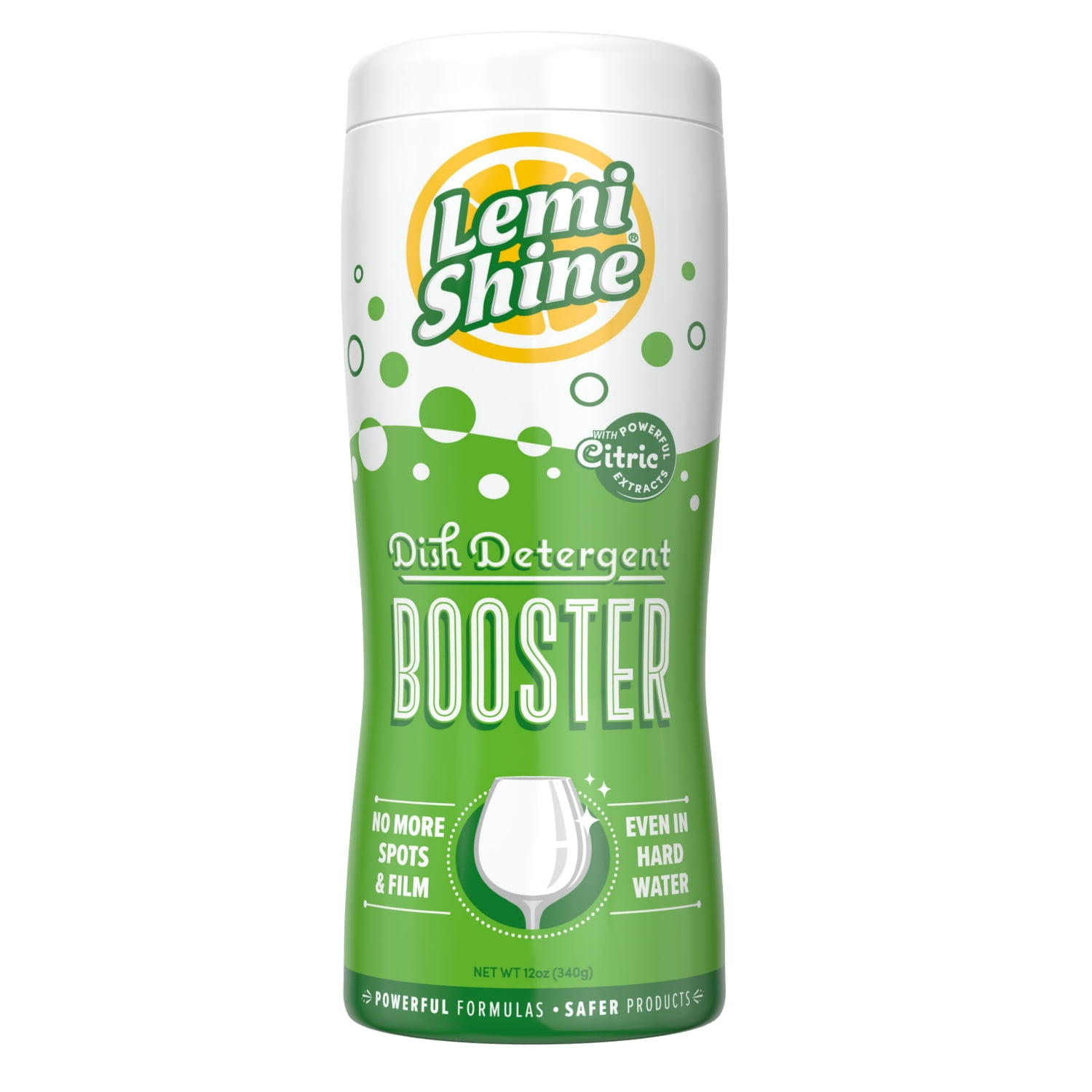 Lemi Shine Dish Detergent Booster, Gets Rid Of Hard Water Spots, 12 oz.