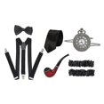 thumbnail image 3 of 1920s Mens Gatsby Gangster Costume Accessories Set Old Man Costume Grandpa Accessories Set With Pana, 3 of 3