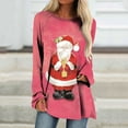 thumbnail image 1 of Pntutb Mujeres Mangas Largas Camisas Casuales Impresión de Navidad Cuello Redondo Pullover Túnica tops Pntutb Pntutb-514, 1 of 5