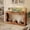 brown, variant on 63'' Farmhouse Console Table for Entryway, Narrow Sofa Table Behind Couch with Storage, Long Hallway Table with Wavy Scalloped Top, 2-Tier Wood Console for Living Room，Brown
