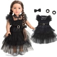 thumbnail image 1 of Sweet Dolly 18 Inch Doll Clothes Black Party Dress Costume Doll Accessories for 18 Inch Dolls (Doll NOT Included), 1 of 5