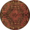 thumbnail image 1 of Ahgly Company Indoor Round Persian Brown Traditional Area Rugs, 3' Round, 1 of 4