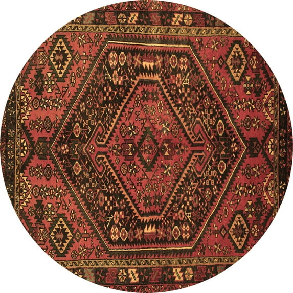 Ahgly Company Indoor Round Persian Brown Traditional Area Rugs, 3' Round