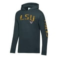 thumbnail image 2 of Men's ComfortWash  Charcoal LSU Tigers Long Sleeve Hooded T-Shirt, 2 of 3