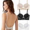 thumbnail image 2 of Backless bra invisible bralette lace wedding bras low back underwear push up brassiere women seamless lingerie sexy corset BPa, 2 of 4
