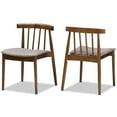 thumbnail image 3 of Baxton Studio Florence Dining Chair Wyatt Mid - Century Modern Walnut Wood Dining Chair - Set of 2, 3 of 8