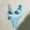 Blue, variant on 3D Flower High Waisted Bikini Sets for Women Sexy Underwire Padded Two Piece Swimsuits Cheeky Push Up Bathing Suits