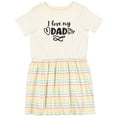 thumbnail image 3 of Inktastic I Love My Dad with Hearts Girls Toddler Dress, 3 of 5