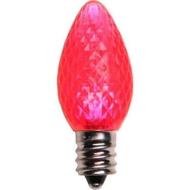 E12 & C9 Pink Transparent LED Bulb - 25