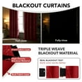 thumbnail image 5 of Deconovo New Year Red Blackout Curtains for Bedroom, 2 Panels, Thermal Insulated, 52Wx 45L inch, 5 of 7