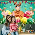thumbnail image 3 of Up to 65% offTupukom Outdoor Easter Decor Easter Dinner Party Activity Background Cloth Bunny Eggs Background Decoration Hanging Cloth Photo Props, 3 of 6