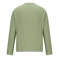 thumbnail image 5 of Miluxas Men's V Neck Long Sleeve Shirts Casual Henley Cotton T-Shirts Slim Fit Longline Tee Shirts Green, 5 of 5