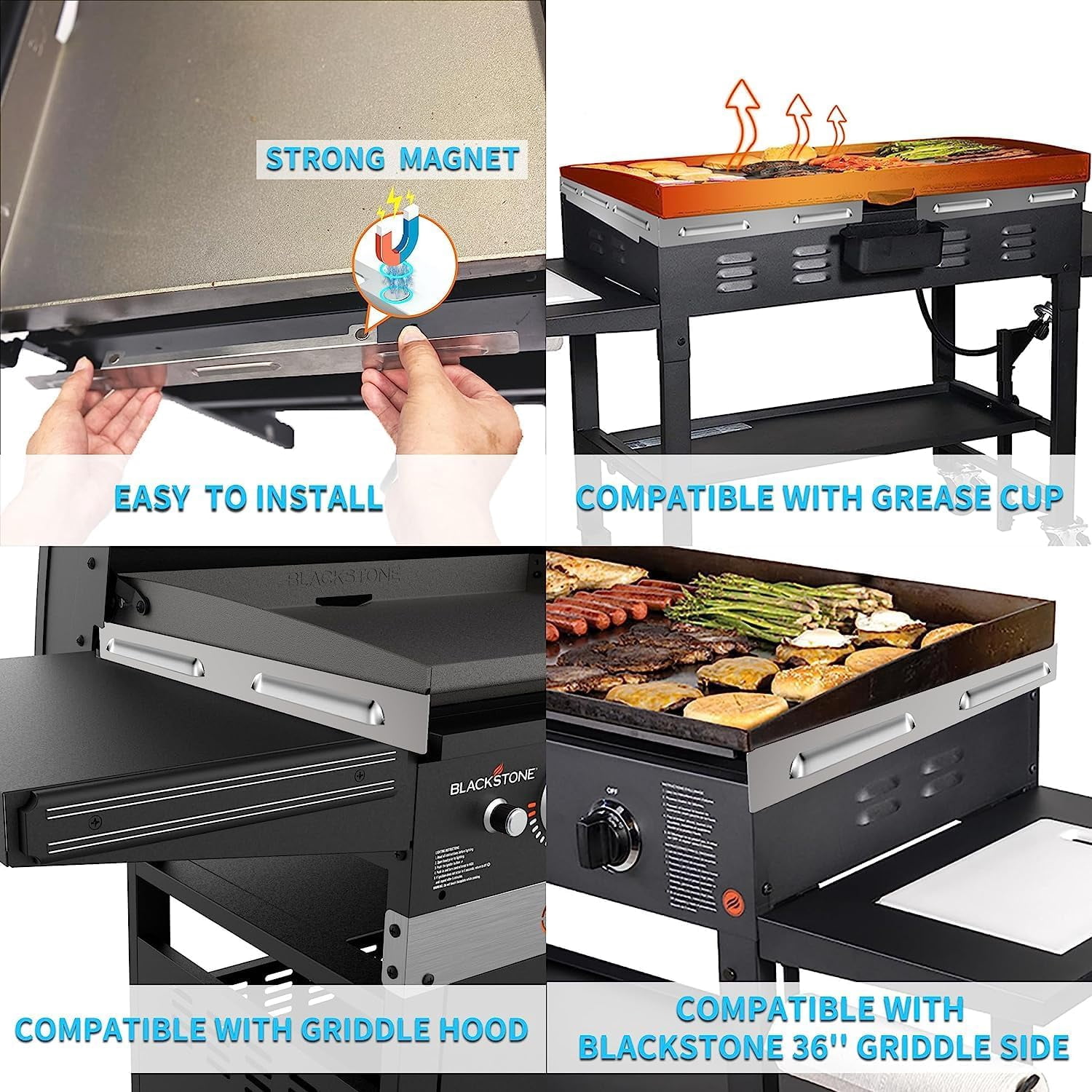 Windschutz & Warmhalterost Für Blackstone 36'' Grill – Perfektes Zubehör Für Outdoor-Grillen
