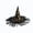 Black, variant on ShaoXinWan 38x19cm Star Moon Gold Foil Fabric Witch Hat with Fringe Trim, Lightweight Foldable Halloween Pointed Wizard Cap for Cosplay, Party Parade, Fall Holiday Dress-Up