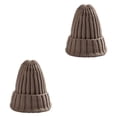 thumbnail image 4 of Jumpingount Nuevo gorro de invierno para mujer, gorro de punto, cálido, , a la moda, gorro de lana, gorro elegante que combina con todo caqui claro 2Conjunto, 4 of 6