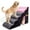 Pink & Black, variant on 6 Tiers Dog Stairs for High Bed, 30 Inch Height 6 Steps Soft Foam Spliced Dog Steps for Bed, Non-Slip Sturdy Pet Stairs, Ramp for Small, Older Pets