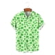 thumbnail image 5 of Blusa y camisa de manga corta con cuello vuelto para hombre, blusa informal de moda con cuello vuelto, blusa estampada de manga corta con botones, blusa de poliéster para hombre, 5 of 6