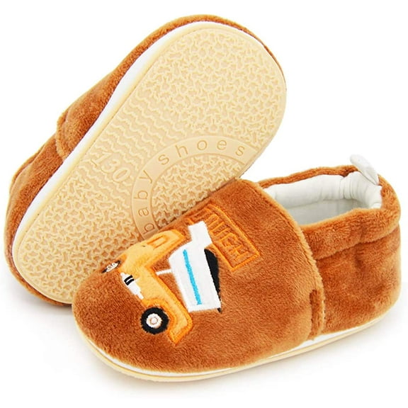 Infant Baby Boys Girls Slipper Soft Sole Non Skid Sneaker Moccasins Toddler First Walker Cirb House Shoes