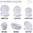 thumbnail image 2 of ELEGANT SALAD PLATES | Hammered Design | Lava Collection | White, 2 of 5