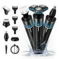 thumbnail image 1 of Sejoy Men's Electric Shaver,Electric Razor for Men, 5 in 1 Grooming Kit, Nose Hair Removal,Beard Trimmer,Waterproof Rechargeable,Rotary Shaver,Gift, Blue, 1 of 11