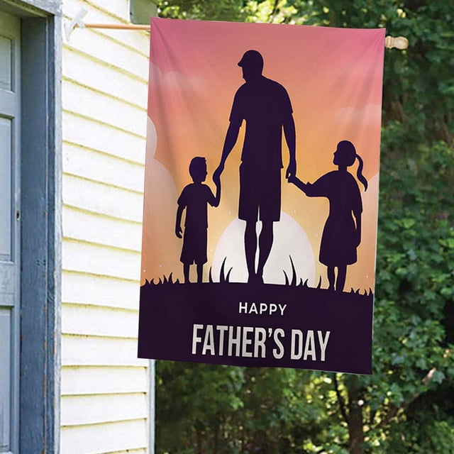 Xihbxyly Ofertas de Hoy Liquidación Prime Únicamente Bandera de Jardín Feliz Del Día Del Padre, Decoración de Fiesta, 32 X 45 Cm
