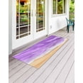 thumbnail image 2 of Ocean Waves Front Door Mat Abstract Gradient Yellow Purple Waves Beach Welcome Doormat Indoor Outdoor Entrance Floor Mat Non-Slip Washable Runner Rug for Front Porch Decor 24x71 Inch, 2 of 6