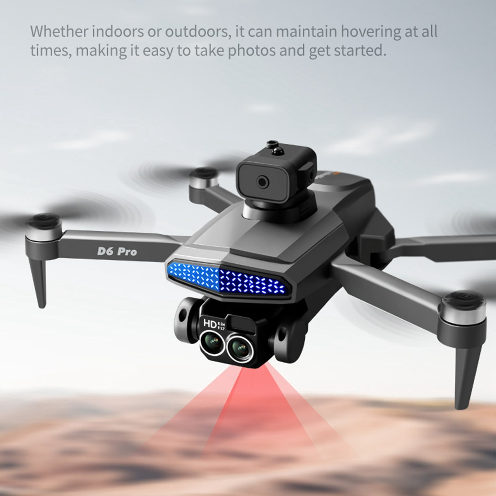 ESULOMP Dual-camera Folding UAV 4K HD Aerial Photography Drone,5G WIFI Transmission Drone,Brushless Motor,Mobile Phone Control,Multiple Flight Modes