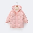 thumbnail image 7 of Hduncf Girls Winter Coats Kids Hooded Puffer Jackets Warm Thickened Medium Length Cotton Down Jacket Outwear Pink 5-6 Years, 7 of 7