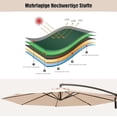 thumbnail image 3 of 10ft Patio Umbrella Replacement Canopy 8 Ribs, Waterproof & Fade Resistant Market Umbrella Cover, Thickened Polyester Fabric for Backyard, Garden and Pool (Canopy Only) (Red), 3 of 6