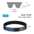 thumbnail image 2 of 2 Packs HTD-5M Rubber Timing Belt 70 Teeth, 350mm Pitch Length x 20mm Width x 3.6mm Height, Pulley Timing Belt, 2 of 6