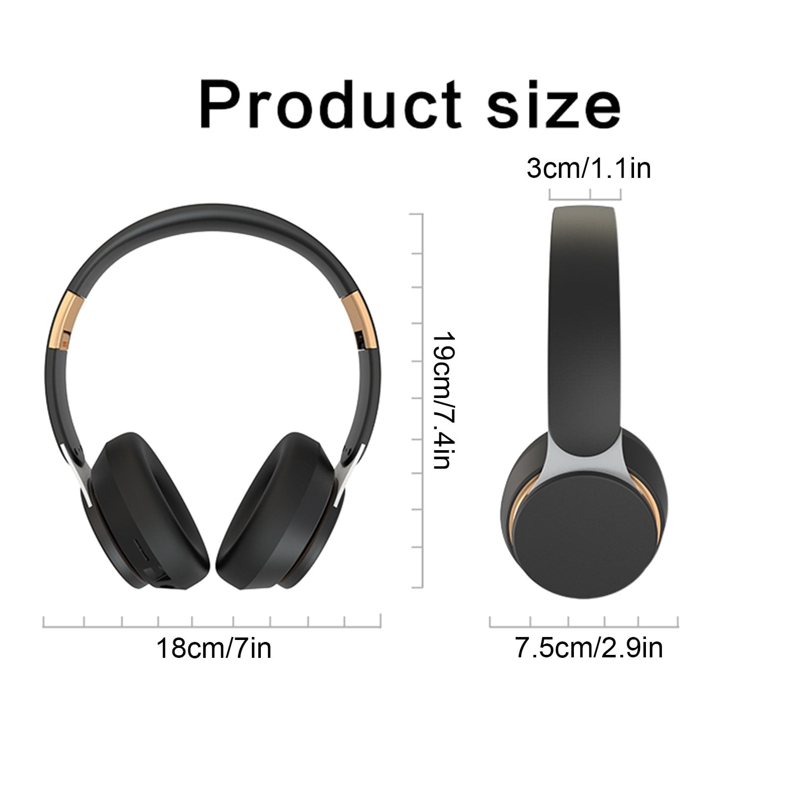 Noise Cancelling Headphones: Wireless Over Ear Bluetooth Headphones with 130H Playtime - Hi-Res Sound Custom EQ via App Deep Bass Comfort Fit Ear Cups for Travel Home Office,Black
