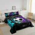 thumbnail image 3 of Erosebridal Sport Soccer Comforter Sets Queen Size,Geometric Buffalo Bedding Queen Comforter Set,Blue Purple Bedding Sets Queen with Comforter,Ball Gamer Room Decoration,Reversible,3 Pieces, 3 of 7