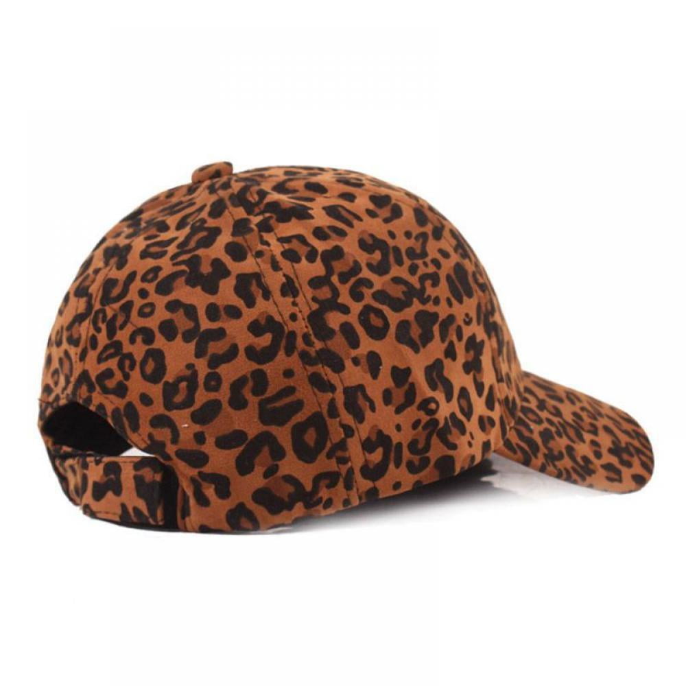 Dark Women Baseball Cap Vintage Leopard Print Hat Adjustable Clip for Universal Fit Baseball Hat for Women 