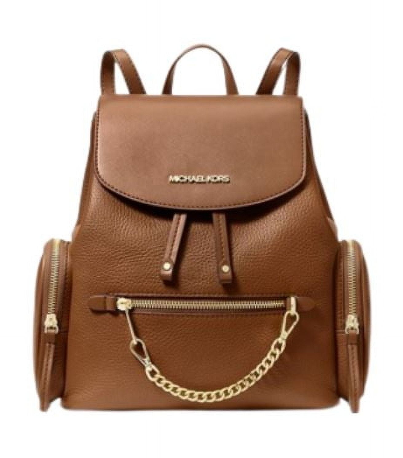 Michael Kors Rhea Medium Pebbled Leather Bookbag, Logo 