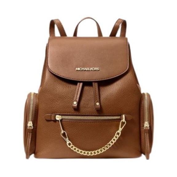 Michael Kors Womens Jet Set Medium Pebbled Leather Backpack (Luggage)