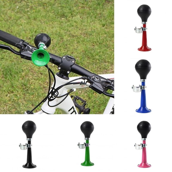 Limei Bugle Horn, Retro Clown Horn, Kids Bike Horn, Classic Vintage Metal Twist Loudspeaker Siren Hooter Snail Air Horn for Vehicles Bicycles Golf Cart - Blue