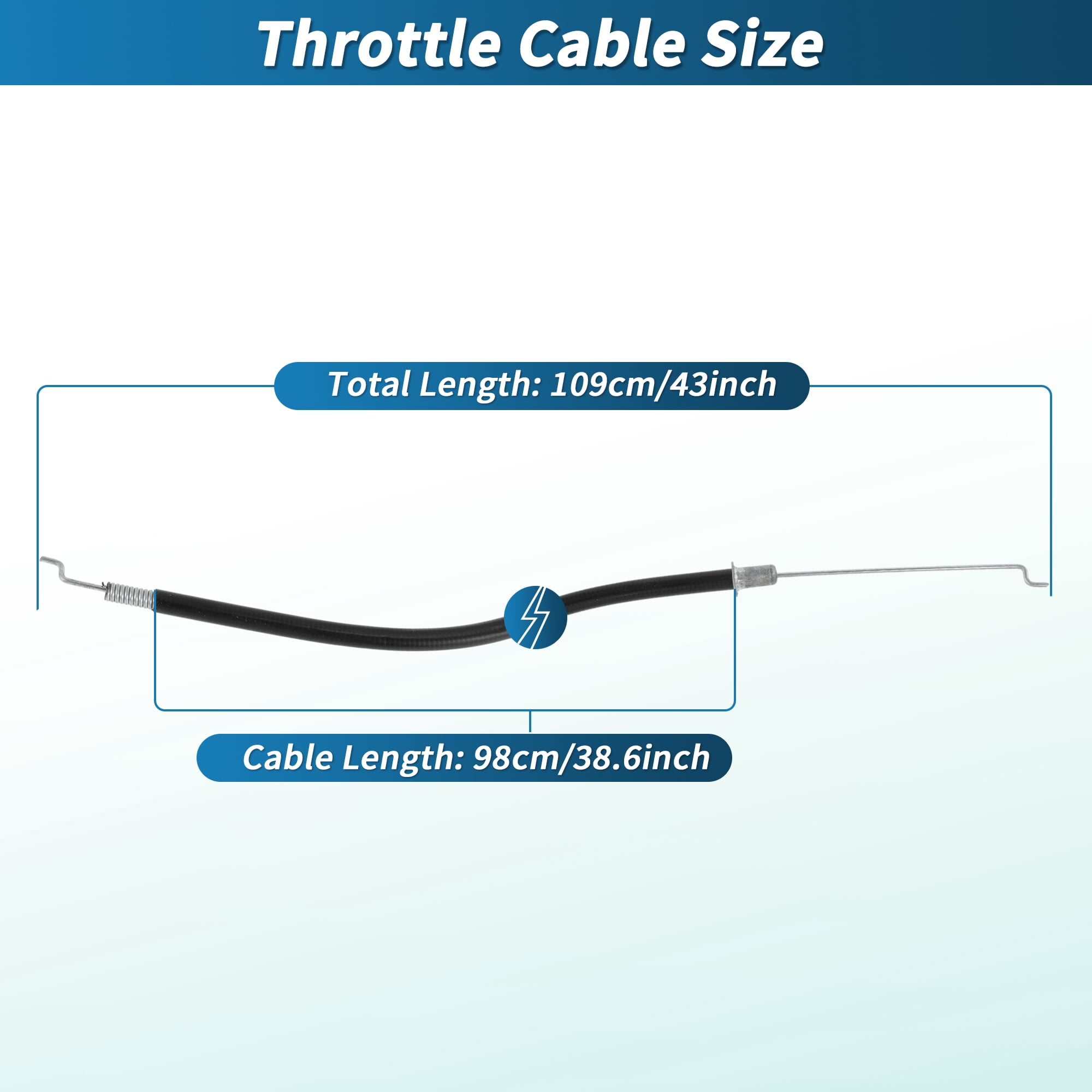 Unique Bargains Lawn Mower Throttle Cable for Honda Models HRR216K2 HRR216K3