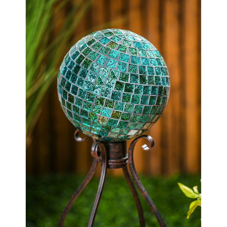 Sun Mosaic Glass Gazing Ball