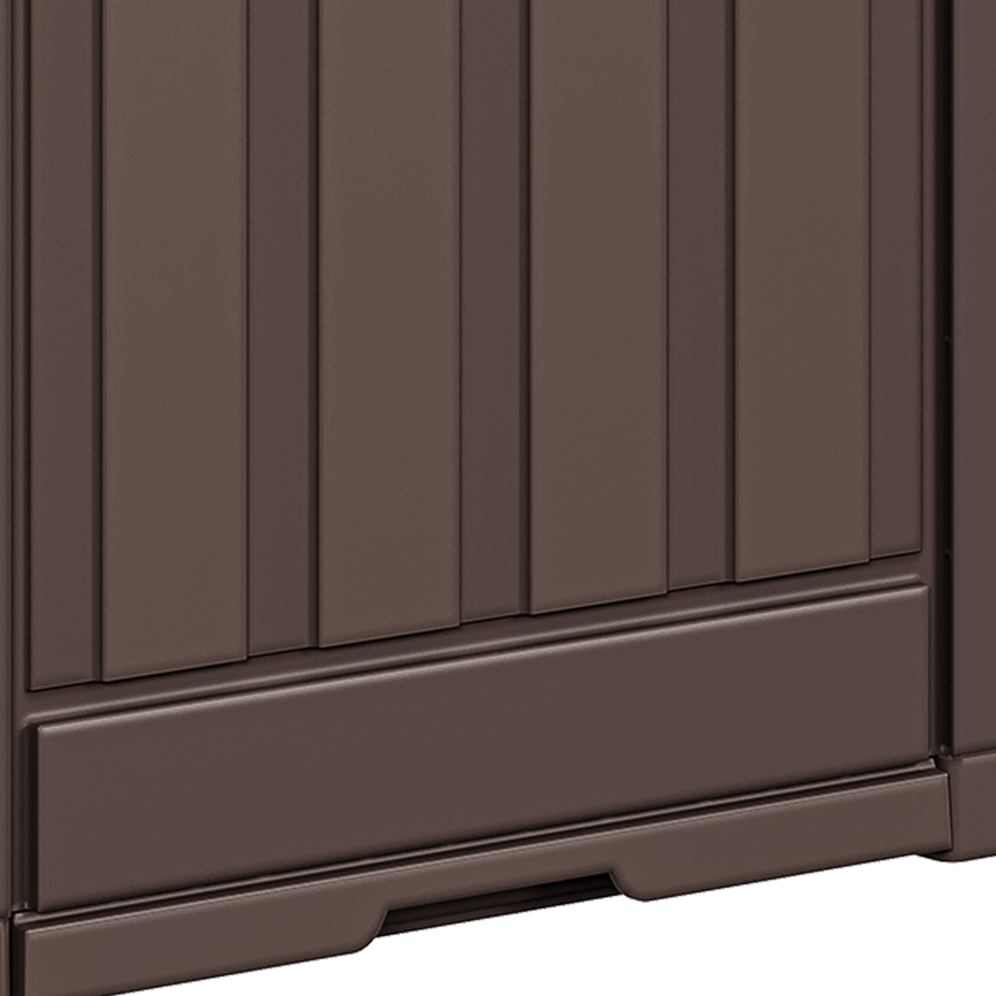Dextrus 36 Gallon Outdoor Trash Can, Waterproof Resin Garbage Bin with Drip Tray & Lid, Trash Bin,for Porch, Backyard, Dark Brown