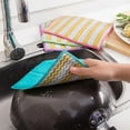 thumbnail image 4 of Paños de limpieza de cocina absorbentes y antiadherentes para una limpieza eficiente Paño de cocina de fibra de bambú azul, 4 of 8
