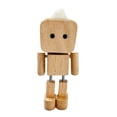 thumbnail image 2 of Figura de madera de hombre tembloroso, decoración de mesa, figura de madera tambaleante de pie marrón claro 9cm, 2 of 8