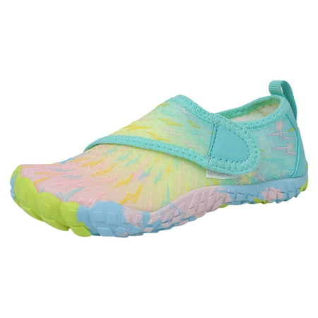 

PMVFHDE Children Comfortable Soft Soled Beach Wading Shoes Outdoor Purpose Fitness Swimming Shoes Light up Kid Shoes Pink 29