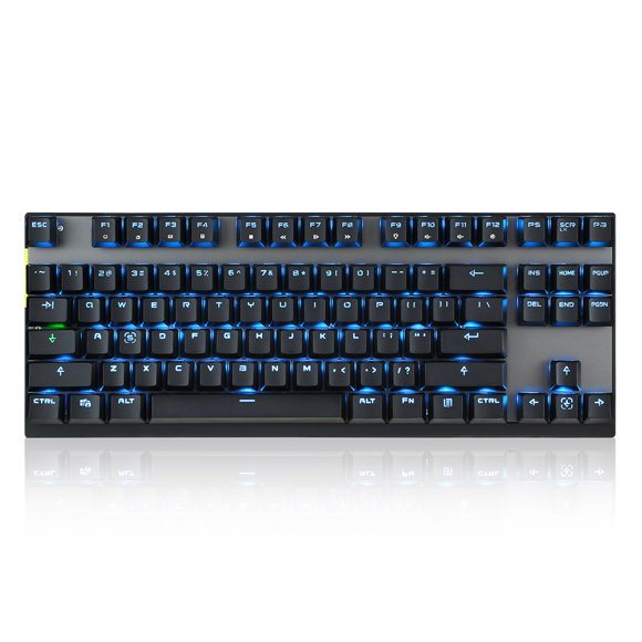 MOTOSPEED Motospeed GK82 Dual-Mode Mechanical Keyboard: 87-Key Compact Design with Red Switches, USB Connectivity, and Backlit Features for PC/Laptop, Black