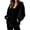 #01-Black, variant on Women's Velour Hooded Jacket Long Sleeve Full Zip Outerwear Soft Warm Velvet Jacket with Side Pockets Size XXL, Black