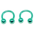 thumbnail image 5 of Pair of 14G Anodized Horseshoe Circular Barbell Surgical Steel - 6 Color Options, 5 of 6