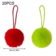 thumbnail image 3 of Jiibva 20Pcs Furry Christmas Ball Ornaments With Rope Pendant Furry Elf Ornaments Faux Fur Pom Pom Balls Christmas Decorations for Home Indoor Holiday Party, 3 of 7