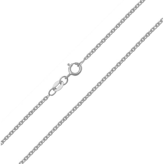 Attractive 18k White Gold Women Cable Chain - 18 inch