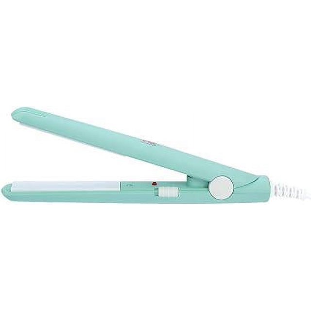 Mini Hair Straightener, Mini Ceramic Hair Straightener Travel Size Hair Straightener Tools for Curling Straight Hair ((Green))